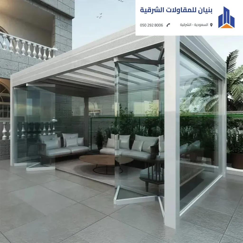 بناء ملحق خارجي للضيافة في الدمام.